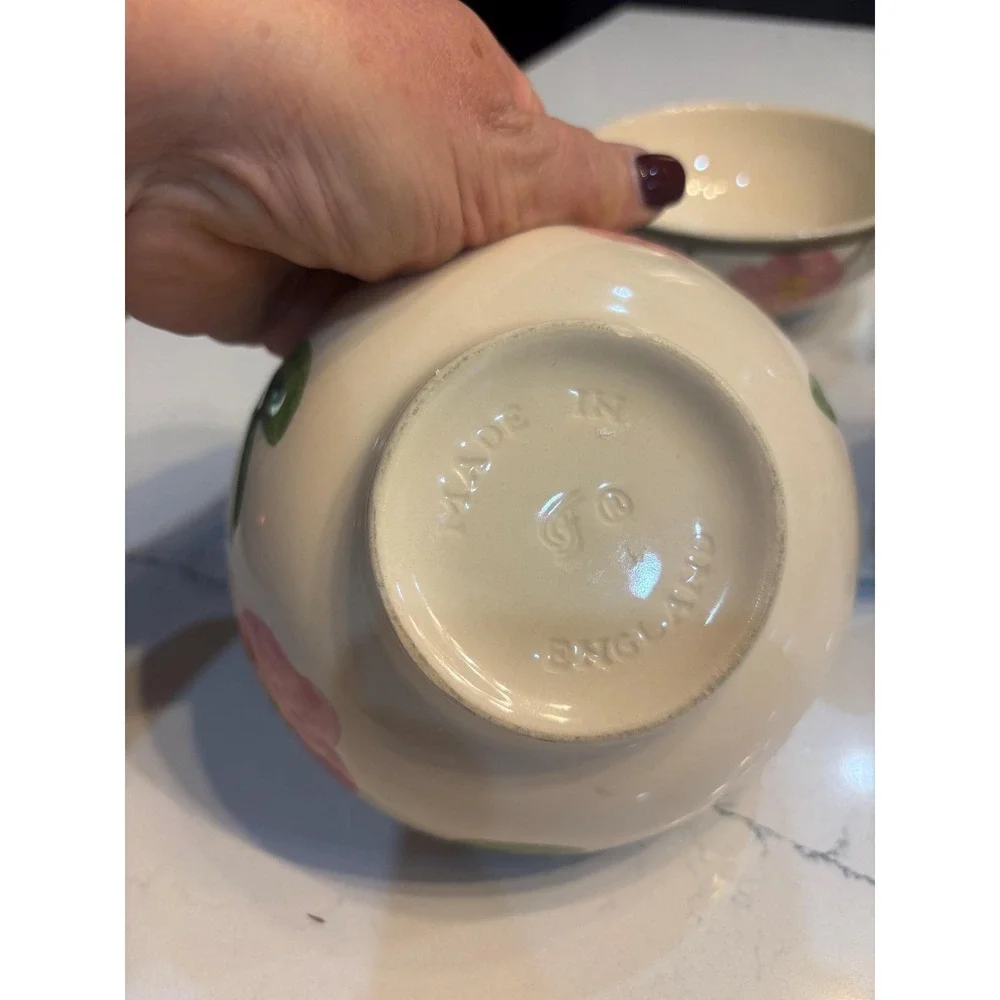 Vintage Franciscan Desert Rose Ceramic Bowls and Cups Lot